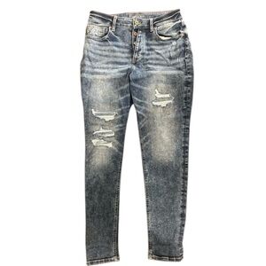Maurices Blue Denim Jeans, Distressed Look